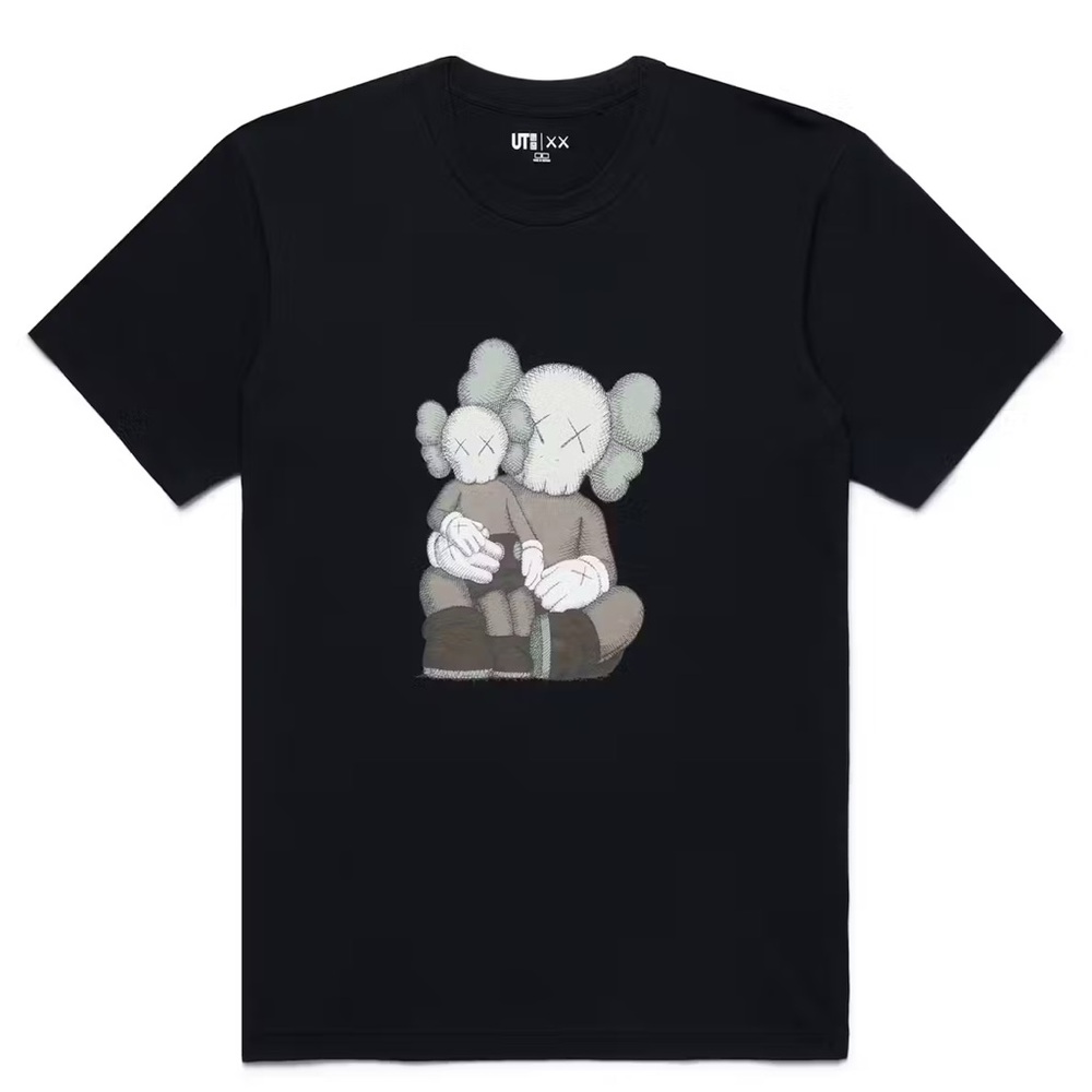 Black Graphic T-Shirt with Character Design
